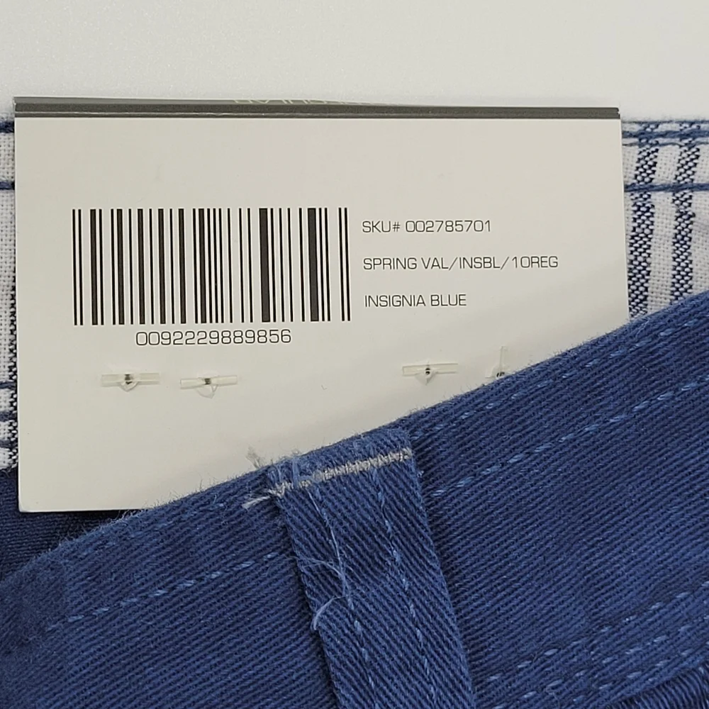 Natural Reflections Shorts Navy Blue Cotton Mid Rise Classic Coastal Size 10 NEW